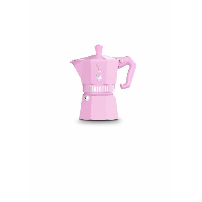 Cafetera Italiana Bialetti MOKA EXCLUSIVE Rosa Aluminio Plástico Baquelita 3 Tazas 2