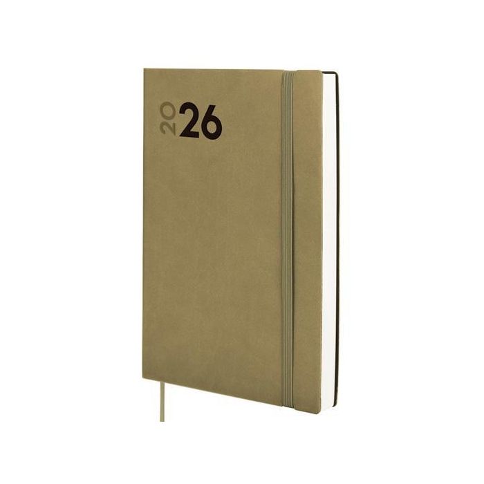 Finocam Agenda Dynamic Tapa Blanda Verde 2026 - 1 día por página - 140x204 mm - Tacto Suave y Elástica
