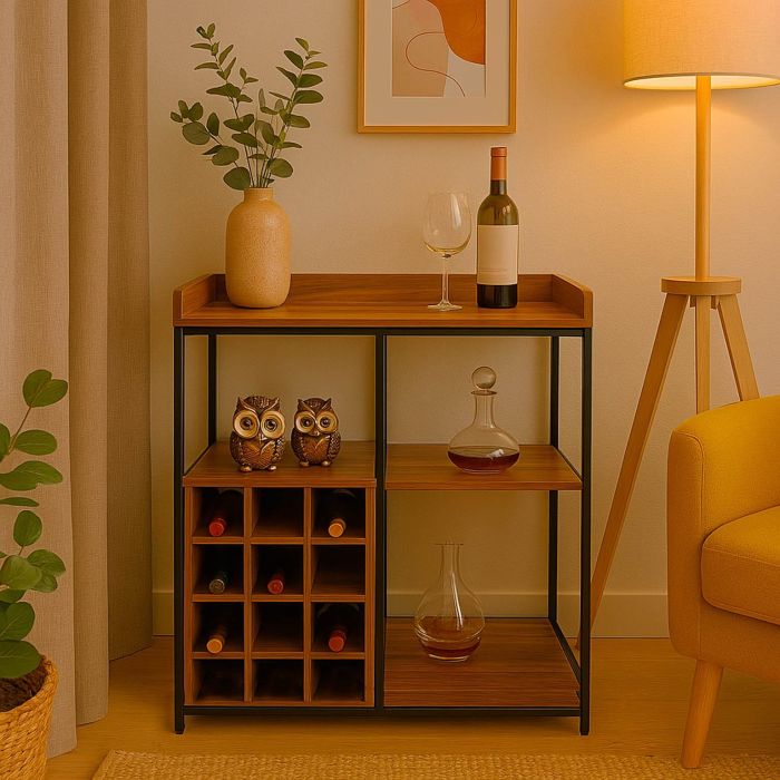Mueble Botellero 12 Botellas Versa 34X81CM (2 Unidades) 1 Mueble Botellero 12 Botellas Versa 34X81CM (2 Unidades) 1