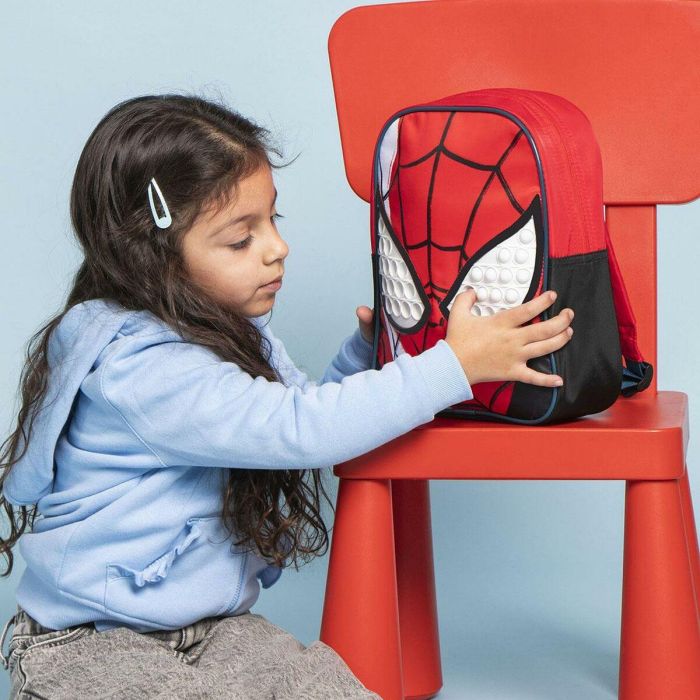 Mochila infantil personaje aplicaciones spiderman 21.7 x 28.0 x 9.0 cm 2