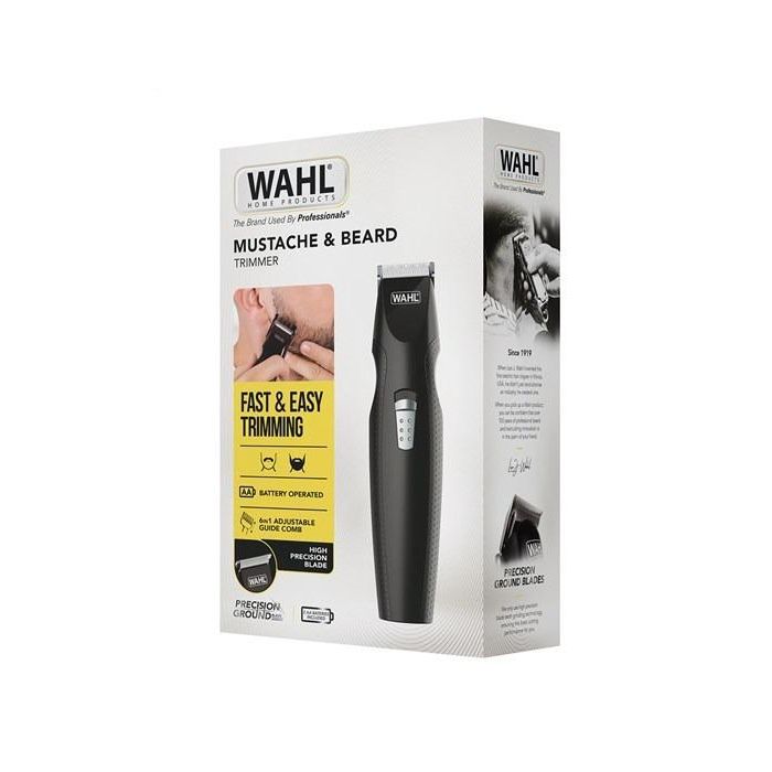 Wahl 5606-508 Cortabarbas Mustach&Beard con Precisión de 2-12mm y Cuchillas de Carbono Autoafilables, Ideal para Viajar 2