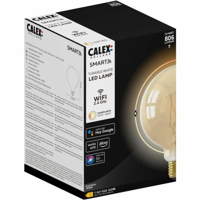 Calex G125 E27 Bombilla LED Filamento Conectada Globo Ámbar 5 Calex G125 E27 Bombilla LED Filamento Conectada Globo Ámbar 5