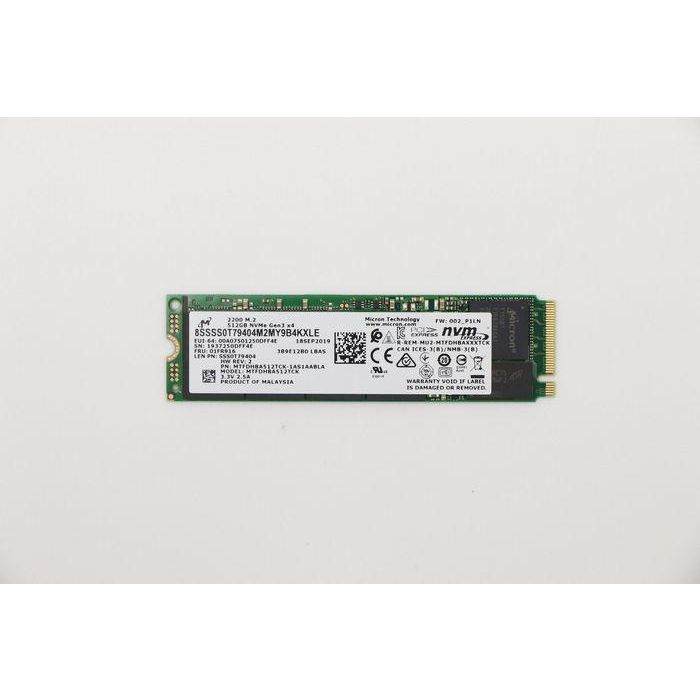Lenovo M.2 PCIe 2280 SSD with 512GB capacity, optimized for high-speed NVMe performance in client systems. Lenovo M.2 PCIe 2280 SSD with 512GB capacity, optimized for high-speed NVMe performance in client systems.