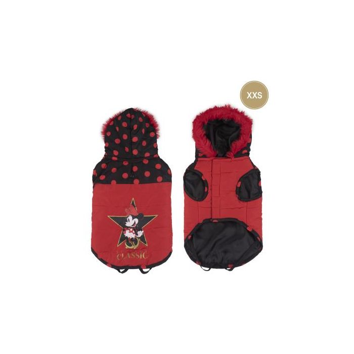 Abrigo para Perro Minnie Mouse Negro Rojo XXS