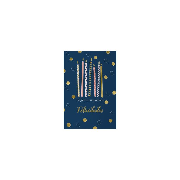 Pack 6 Tarjetas de Felicitación Cumpleaños - Tamaño 11,5 X 17 Cm - Modelo Velas Dohe 70068