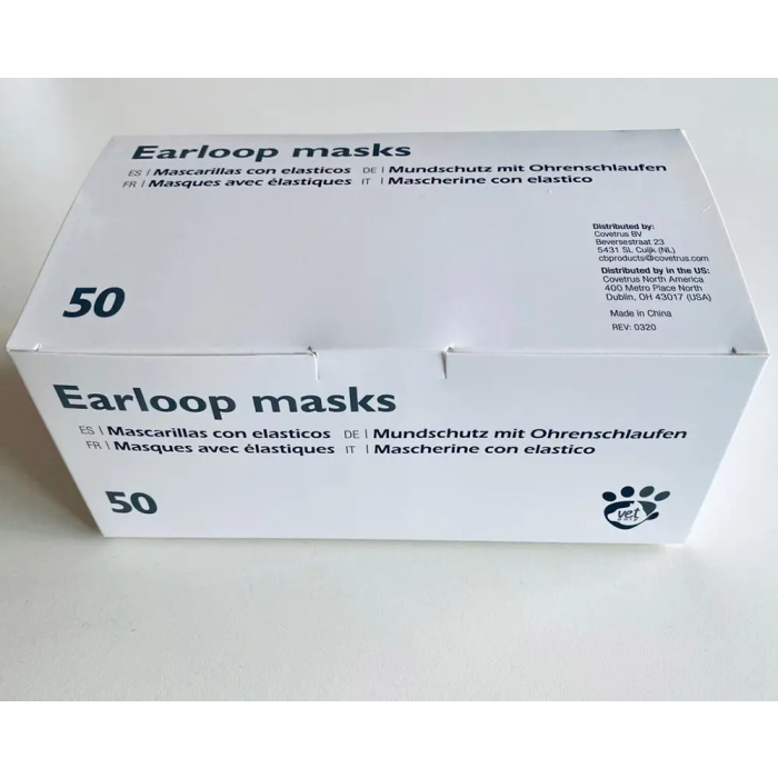 Mascara Earloop Com Elástico Azul 50U Eco-Cvet