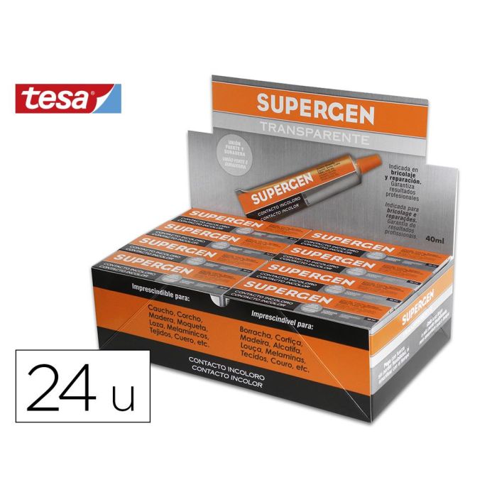 Pegamento Supergen Contacto 40 mL Unidad 24 unidades