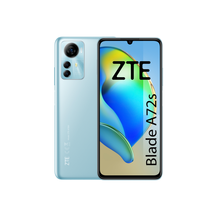 ZTE Blade A72S Sky Blue 4G / 6,745 Hd+ / Oc 1,6Ghz / 64Gb Rom / Memory Fusion 3Gb+3Gb / 50+2+2Mp + 5Mp / 5000Mah / 22,5W