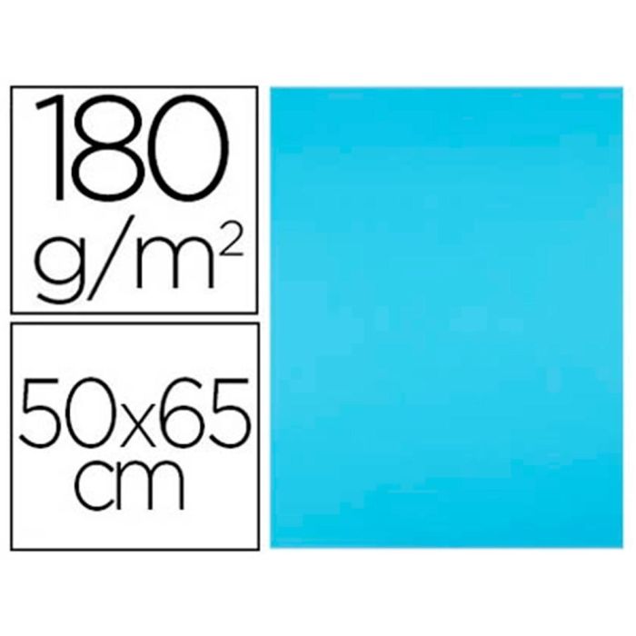 Cartulina Liderpapel 50x65 cm 180 gr-M2 Celeste 125 unidades