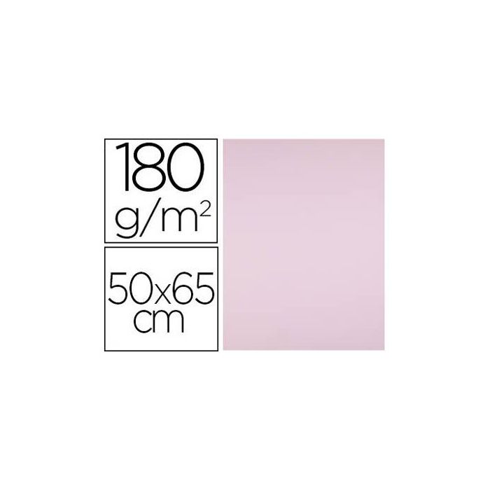 Cartulina Liderpapel 50x65 cm 180 gr-M2 Rosa 125 unidades