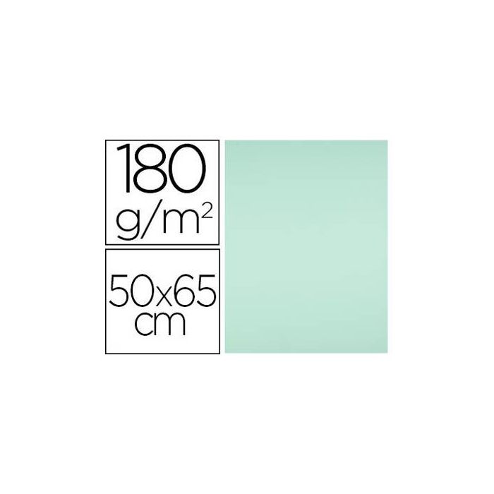 Cartulina Liderpapel 50x65 cm 180 gr-M2 Verde 125 unidades