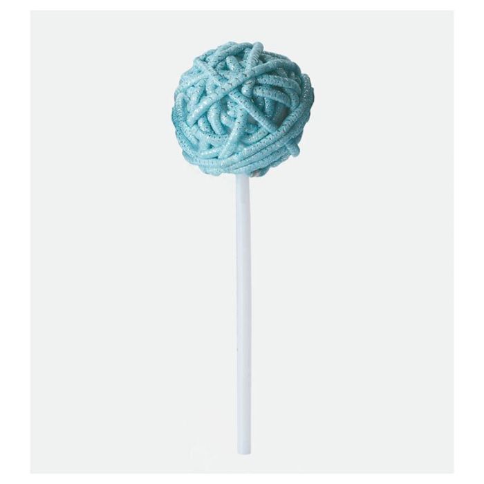 Piruleta Lollipop Round Color Blue Silver Bifull