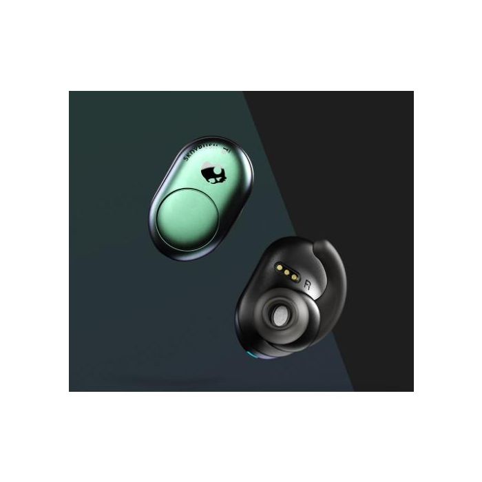 Skullcandy S2BBW Push True Wireless Auriculares In-Ear Bluetooth con Micrófono y Estuche de Carga, Verde psycho tropical