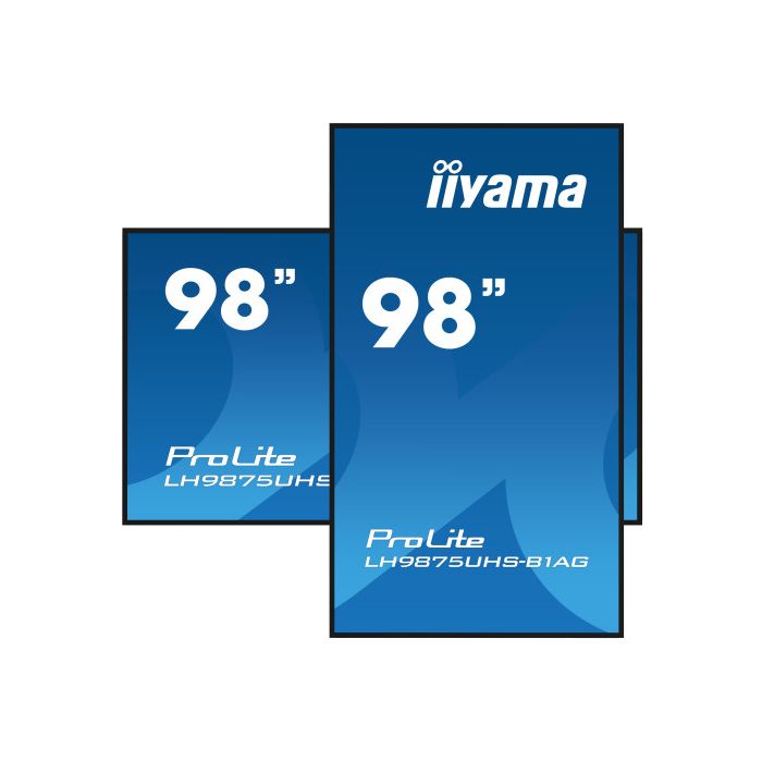iiyama PROLITE Pizarra de caballete digital 2,49 m (98") LED Wifi 500 cd / m² 4K Ultra HD Negro Procesador incorporado Android 11 24/7 3