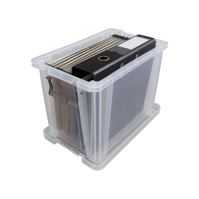 Caja de Almacenaje con Tapa 20 Litros 28X40X26Cm Pp Transparente Archivo 2000 CP1482020 CS TP