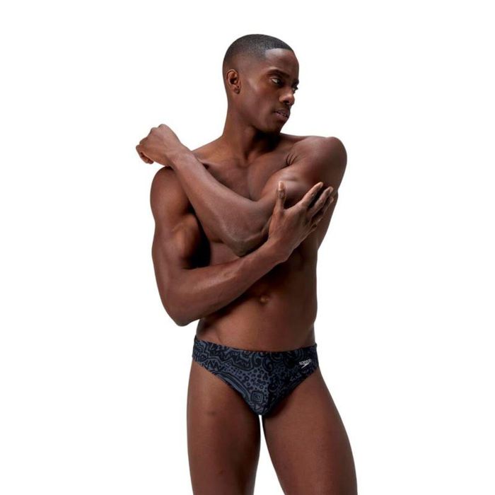 Bañador Hombre Speedo Print Brief 2" Gris oscuro 3 Bañador Hombre Speedo Print Brief 2" Gris oscuro 3