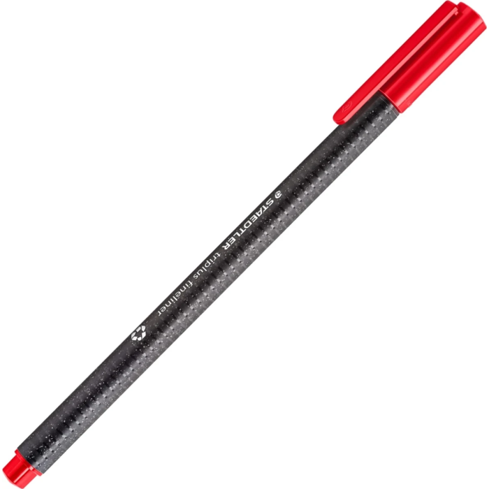 Caja de 10 Rotuladores Triplus Fineliner 334 Eco Edition Rojo Staedtler 334 R-2 1