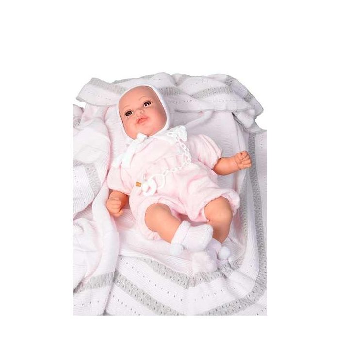 Muñeco Recien Nacido Encantos Bebe Lucia 48 Cm. Incluye Pelele Rosa 1