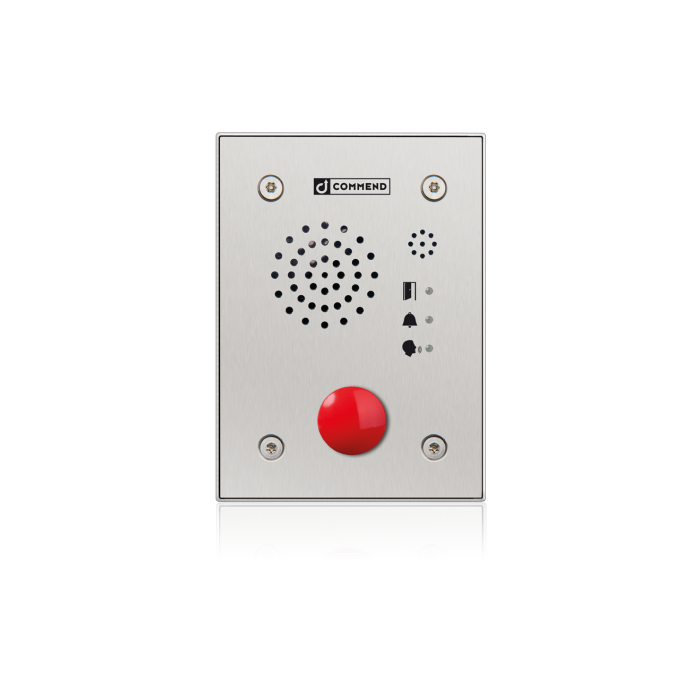 (Y-IB-AP962HTP-S) Commend C-Ef962H Interfono Antivandalico Híbrido Ioip/Sip, 1 Botón de Llamada + Caja de Superficie