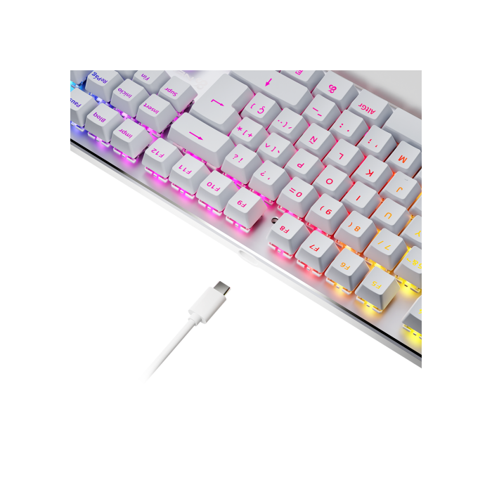 Newskill Gaming NS-KB-SERIKEV2 teclado USB QWERTY Español Blanco 6