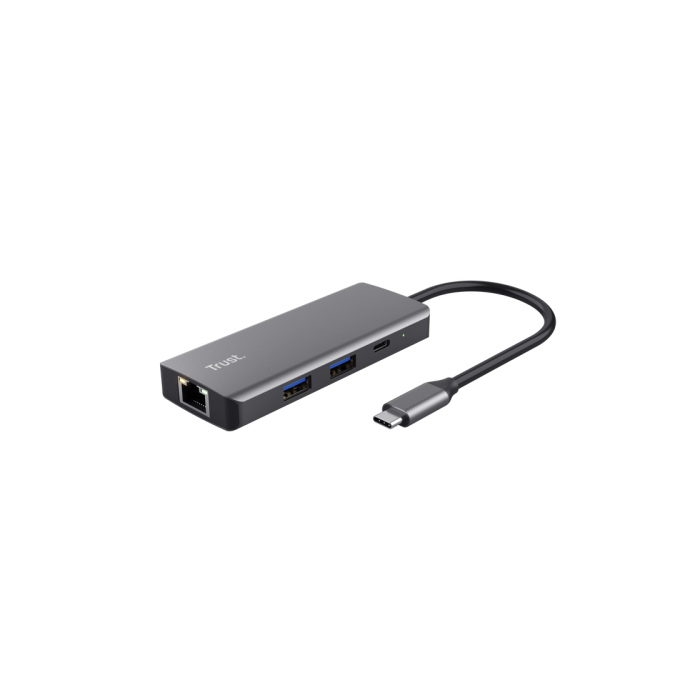 Docking USB Tipo-C Trust Dalyx/ 2xUSB/ 2xUSB Tipo-C/ 1xHDMI/ 1xRJ45/ Gris