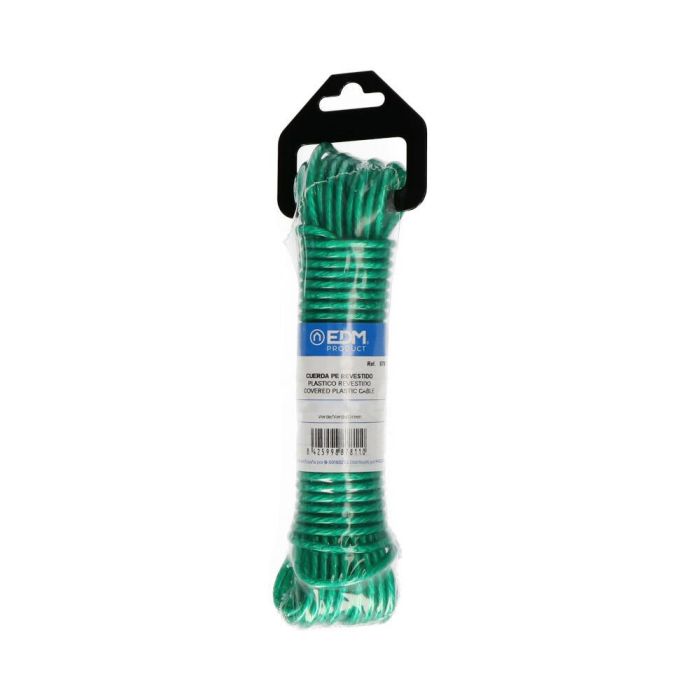 Madeja plastico revestido pvc tendedero 15m verde edm 1