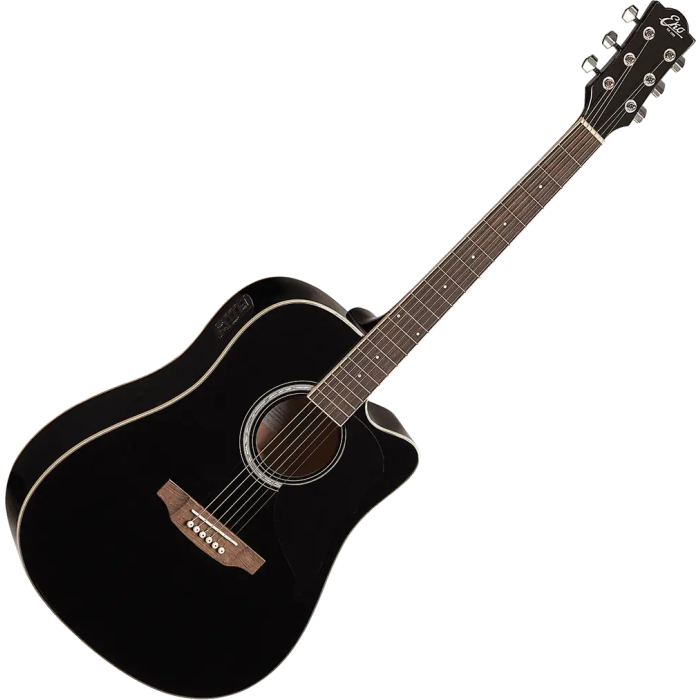 Eko Guitarra Acústica Dreadnought Ranger 6 A/E Cutaway Negra Electroacústica 2