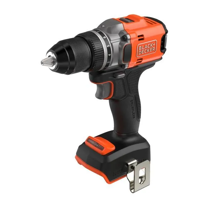 BLACK+DECKER Taladro Atornillador de Impacto Inalambrico 18V Sin Escobillas BLD683D2XK-QW + 2 Baterias 2Ah + Cargador 1