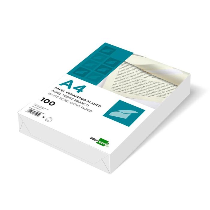 Papel Verjurado Liderpapel A4 90 gr-M2 Crema Paquete De 100 Hojas 3