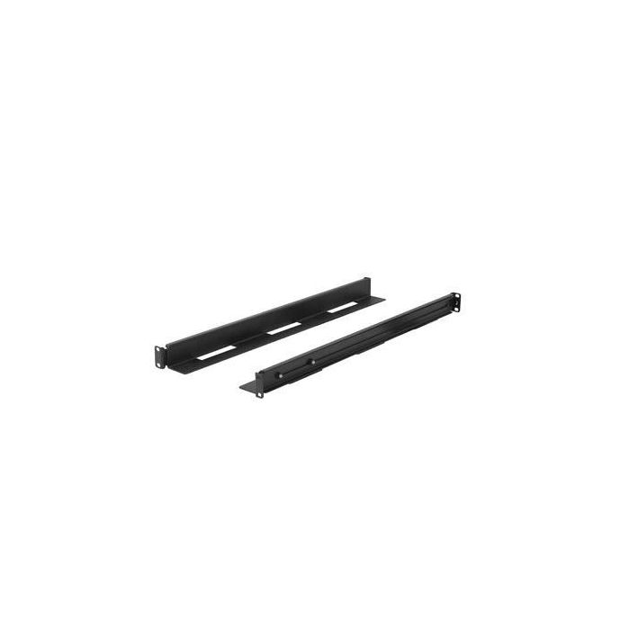 Lanberg Kit Carriles Deslizantes para Rack 19" 1U Profundidad Ajustable 650-1090mm Soporte 90kg Acero Negro con Tornillos M6 3