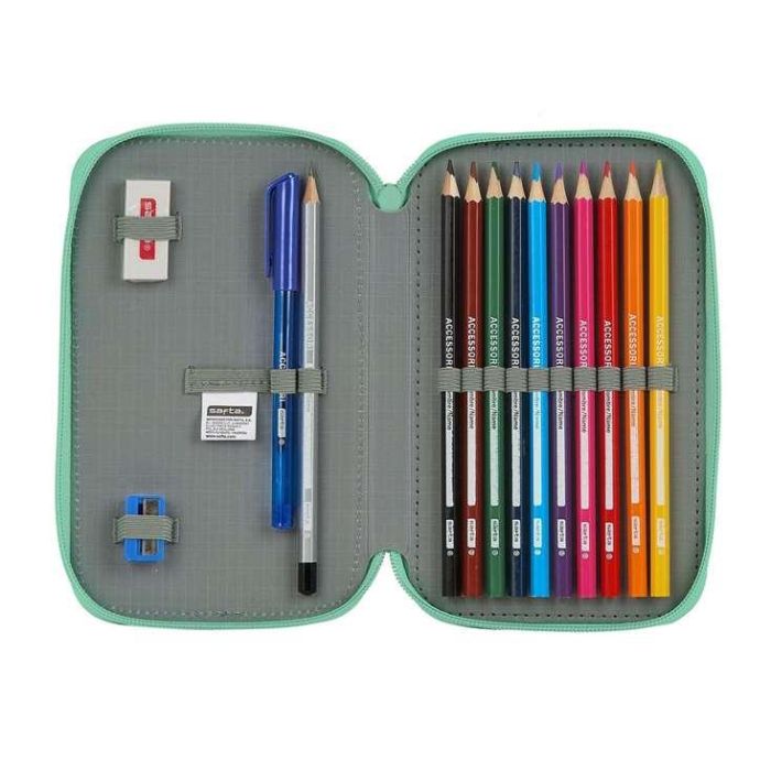 Safta Plumier Escolar Blackfit8 Turquesa, Estuche Completo de Lápices y Material con Doble Cremallera, 28 Piezas Incluidas, 125x40x195 mm 10 Safta Plumier Escolar Blackfit8 Turquesa, Estuche Completo de Lápices y Material con Doble Cremallera, 28 Piezas Incluidas, 125x40x195 mm 10
