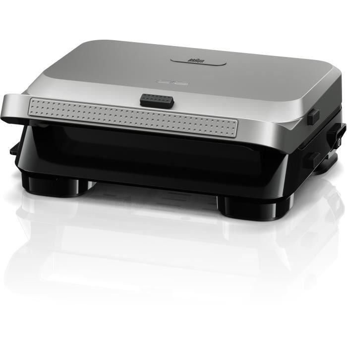 Parrilla - BRAUN - Sandwichera 5 SM5005 - 800 W - Acero inoxidable / Negro 1 Parrilla - BRAUN - Sandwichera 5 SM5005 - 800 W - Acero inoxidable / Negro 1