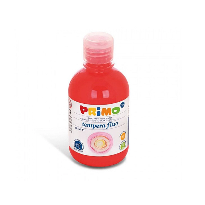 Primo Tempera liquida escolar 300 ml rojo fluorescente 1