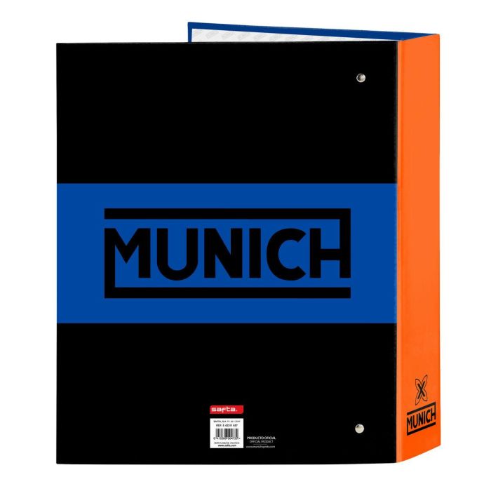 Carpeta de anillas Munich Submarine Azul eléctrico A4 27 x 33 x 6 cm 1