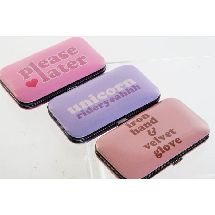 DKD Home Decor Set Manicura Moderno 5 Piezas Colores Surtidos Rosa Palo, Lila, Beige, PU Inox, 6.5x2x11 cm - Pack de 24 Unidades 1 DKD Home Decor Set Manicura Moderno 5 Piezas Colores Surtidos Rosa Palo, Lila, Beige, PU Inox, 6.5x2x11 cm - Pack de 24 Unidades 1