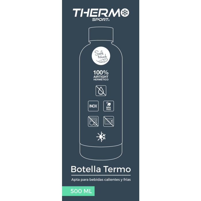 Thermosport Botella Termo Soft Touch 500 ml Blac (6 Unidades) 11 Thermosport Botella Termo Soft Touch 500 ml Blac (6 Unidades) 11