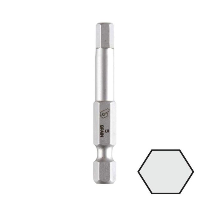 BIANDITZ Punta de Destornillador Hexagonal Allen H3 con Vástago de 1/4 de Pulgada, 50mm de Longitud