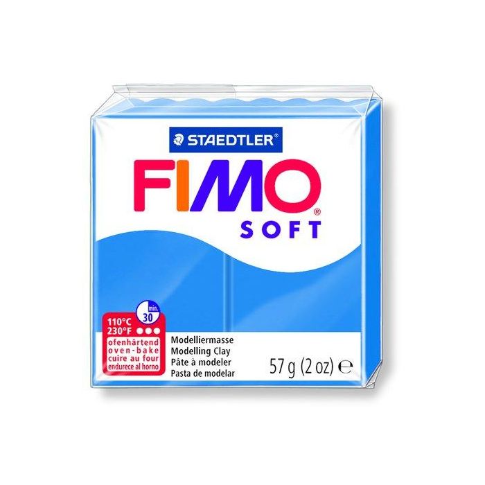 Staedtler Pasta de Modelar FIMO Soft 57g Color Azul para Manualidades