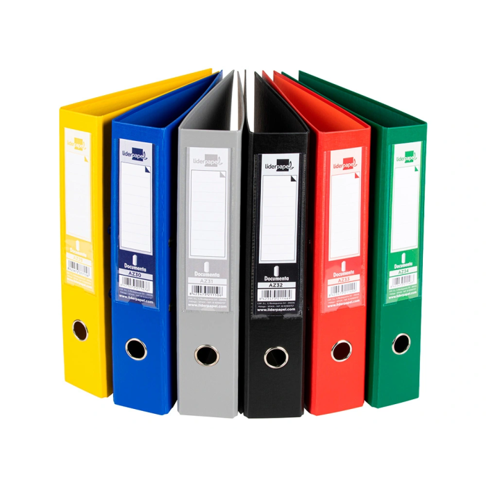 Liderpapel Archivador de Palanca Folio Documenta Forrado PVC con Rado Lomo 75 mm Colores Surtidos Classic 3