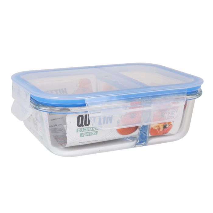 Quttin Fiambrera Rectangular 2 Compartimentos 18.3x14x6.3 cm 580 cc 6