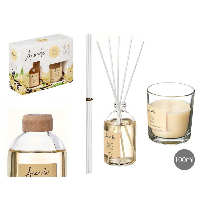 Vela Mikado 100 ml Vainilla 30H - Acorde 19.5x15x7.5 cm Amarillo (6 Unidades) Vela Mikado 100 ml Vainilla 30H - Acorde 19.5x15x7.5 cm Amarillo (6 Unidades)