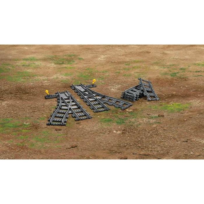 Lego City Cambios de Agujas, Accesorios para Vías de Tren de Juguete, 7 Piezas 20