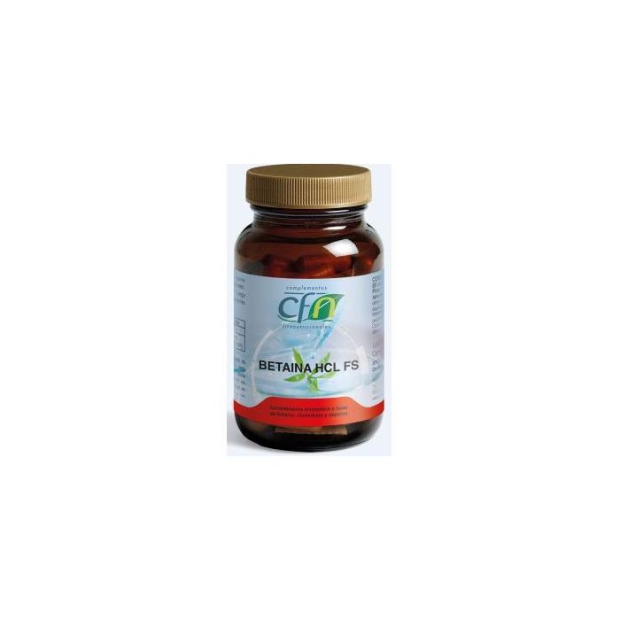 CFN FS Betaína HCl 450 mg con Pepsina 60 cápsulas, apoyo para la absorción de aminoácidos y rendimiento deportivo