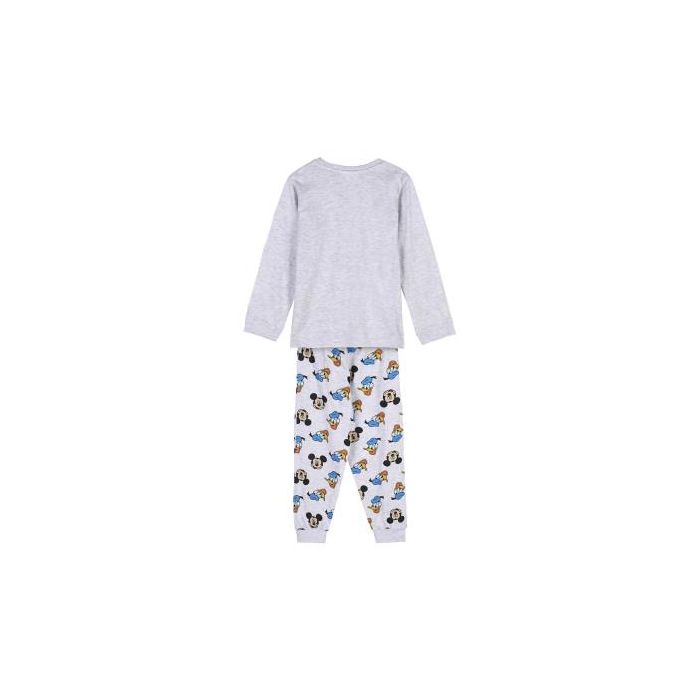 Pijama Largo Single Jersey Mickey Gris 1