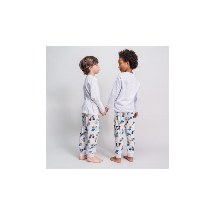 Pijama Largo Single Jersey Mickey Gris 4