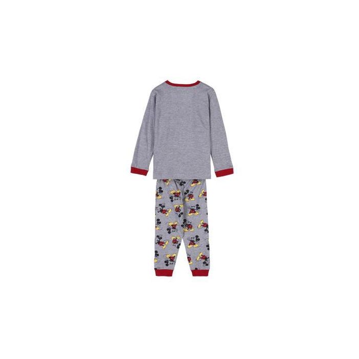 Pijama Largo Single Jersey Mickey Gris 1