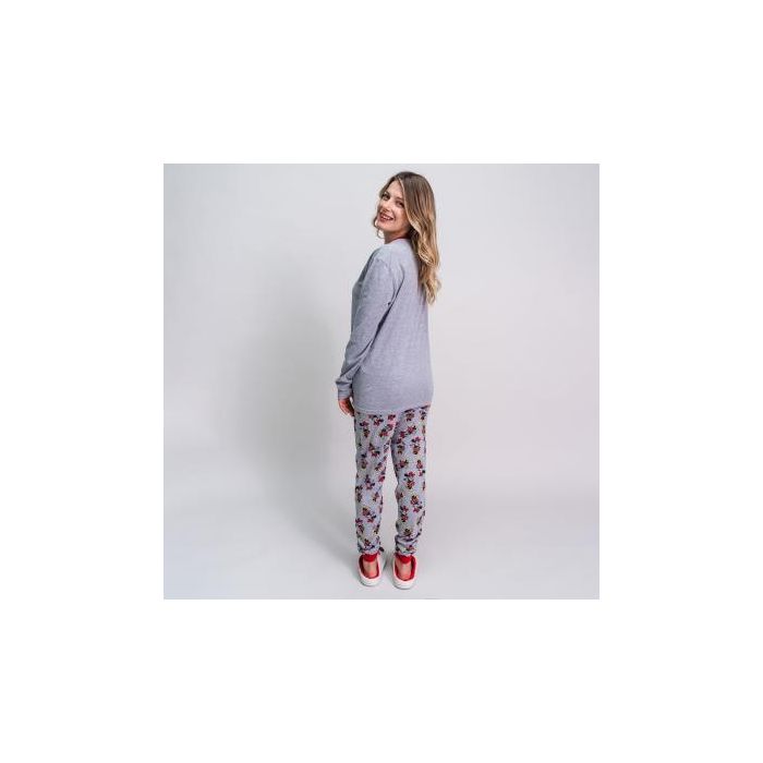 Pijama Largo Single Jersey Minnie Gris XL 4