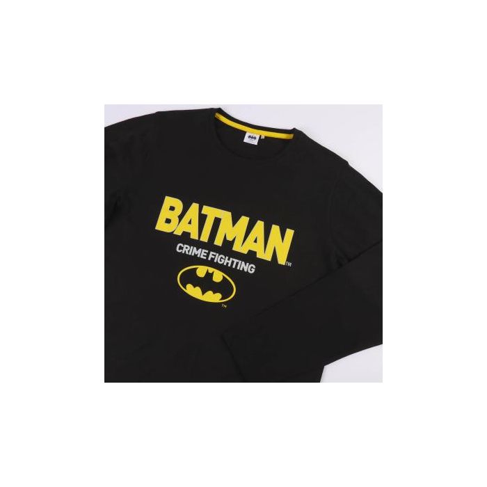 Pijama Largo Single Jersey Batman Negro 2