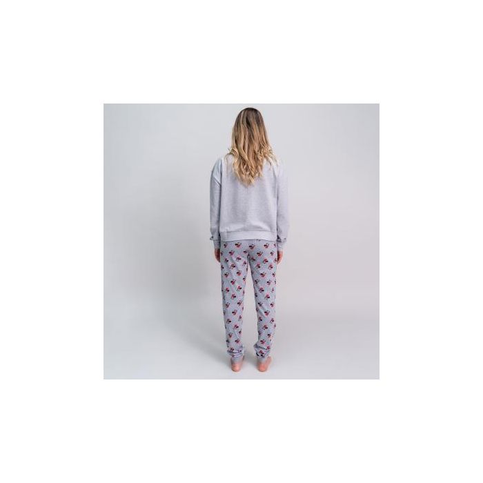 Pijama Largo Single Jersey Minnie Gris 4