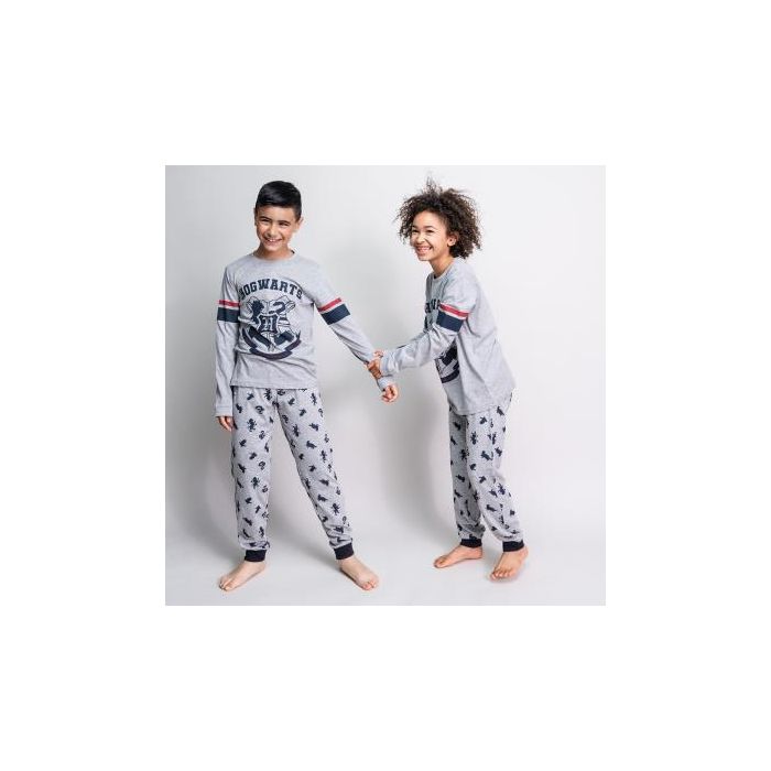 Pijama Largo Single Jersey Harry Potter Gris 7 Años 3